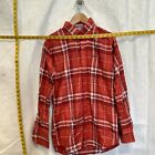 Allen Solly Mens Red Plaid Point Collar Long Sleeve Button Down Shirt Size Large