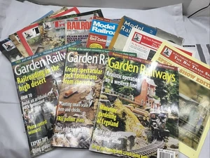 Model Train Model Railroader Magazines Lot 12 Railroad Trains Garden Railways - Picture 1 of 24