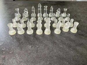 Glass Chess and Draughts Set - Picture 1 of 4