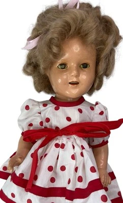 Vintage 1930s Ideal Shirley Temple 16" Composition Doll Wig Sleep Eyes Compo - Image 1 of 4