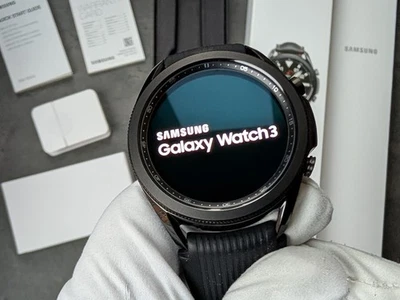 Samsung Galaxy Watch 3 SMARTWATCH 45mm BT SM-R840 Mystic Black Sportarmband TOP - Bild 1 von 4