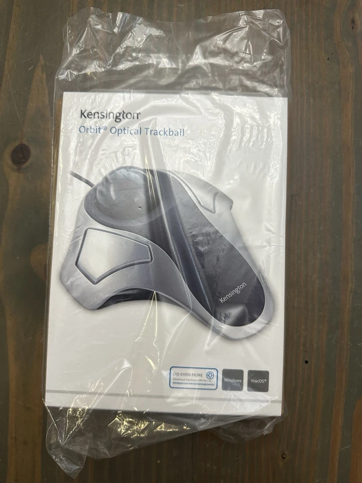 NEW Kensington B12445E Orbit Optical Trackball Mouse USB 2.0 - Black/Silver New - Image 1 of 2
