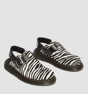 Dr. Martens Jorge II Cow hair upper slingback shoes zebra Men's 8 Wmns 9 - Picture 1 of 8