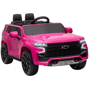 Aosom Chevrolet TAHOE 12V Kids Ride-On Car, Remote Control, Music, Lights, Pink - Picture 1 of 5