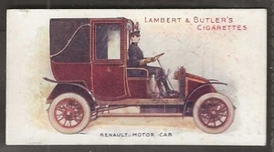 LAMBERT & BUTLER-MOTORS 1908-#21- RENAULT MOTOR CAB - Picture 1 of 2