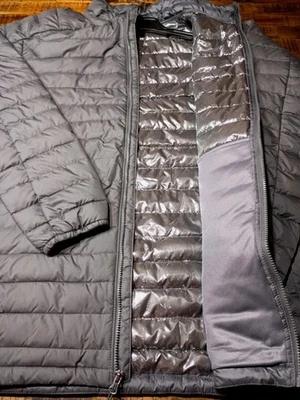 MENS Columbia  White Out  Omni Heat Puffer Jacket Gray Sz LT  LARGE TALL - Image 1 of 4