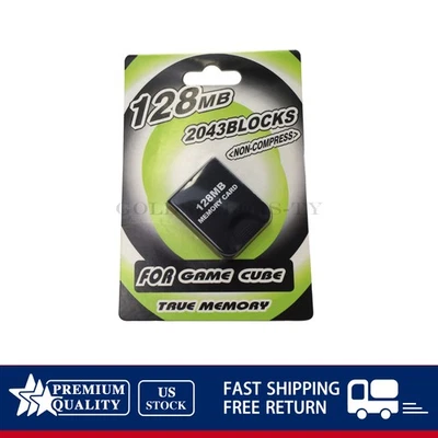 128MB Memory Card Stick Fits Nintendo Wii Gamecube Game Console NGC GC - Image 1 of 4