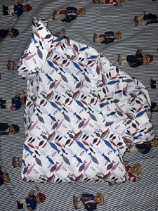 Robert Graham Woven Button Front Long Sleeve Shirt Rainbow Abstract Fish Print L - Picture 1 of 4