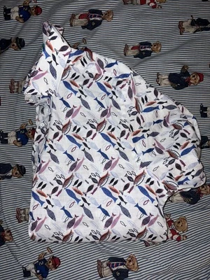 Robert Graham Woven Button Front Long Sleeve Shirt Rainbow Abstract Fish Print L - Image 1 of 4