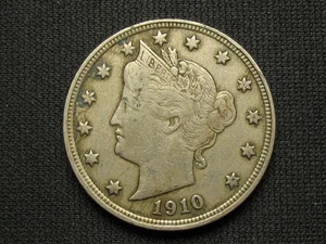 ALTE U.S. MÜNZE VZ+ 1910 LIBERTY V NICKEL IN SAMMLERZUSTAND LOT 48* - Bild 1 von 2