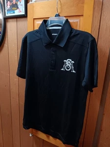 Misguided Spitits Logo Sport Tek Herren Poloshirt S Small schwarz - Bild 1 von 2