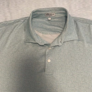 Peter Millar Sommer Komfort Golf Polo Würfel All Over Print Herren XL - Bild 1 von 3