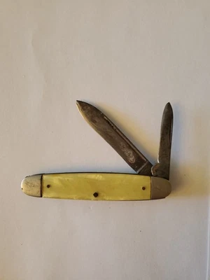 Navaja de Bolsillo Camco EE. UU. #522 - 2 Hojas - Mango Amarillo - Gran Presión Foto 1 de 4