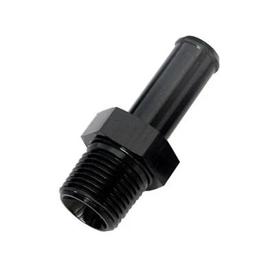 Adaptador de montaje de barra de manguera de 3/8" NPT macho a 1/2" recto aluminio negro ajuste para... Foto 1 de 2