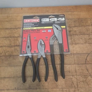 CRAFTSMAN 3 PIECE PLIERS SET 45412 NOS USA Needle Nose, Slip Arc Joint - Bild 1 von 13