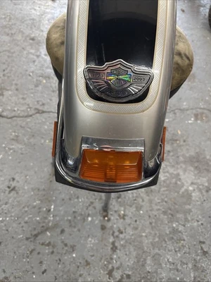 Harley-Davidson 100th Ann 2003 guardabarros delantero usado 59085-03bds plateado/negro Foto 1 de 4