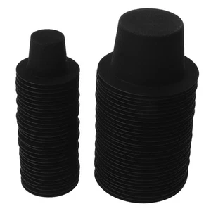  60 pezzi cappelli neri mini top: cappelli neri in miniatura tappi a tesa larga per bambole fai da te - Foto 1 di 19
