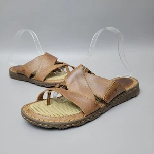 Born Damen-Sandalen 9 M braun Leder Sorja II Slipper Zehenschlaufe bequem Riemen - Bild 1 von 9