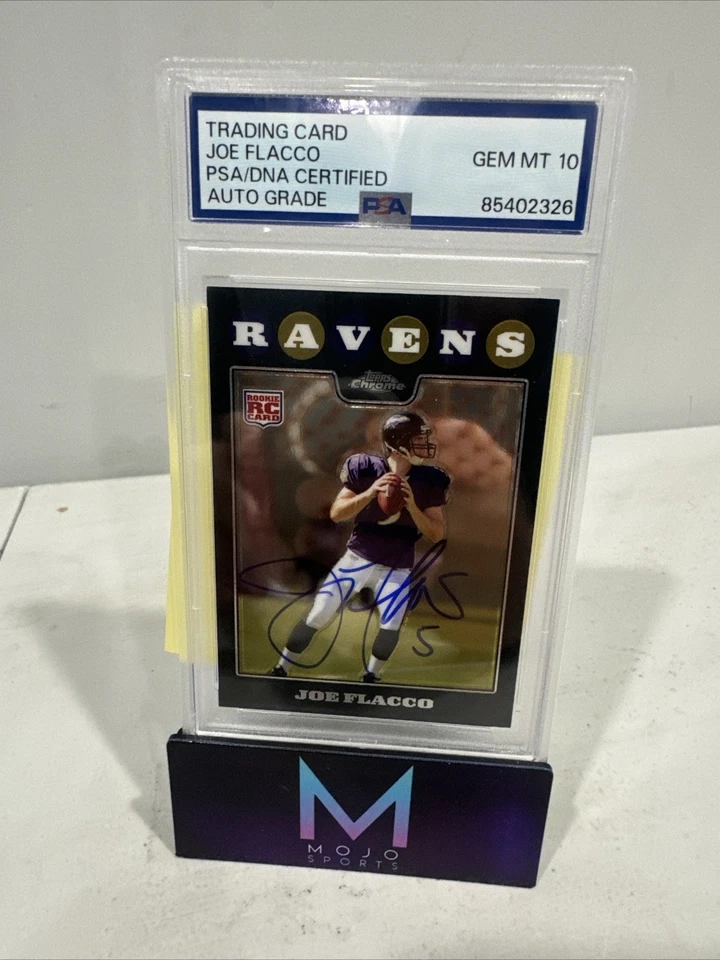 Joe Flacco 2008 Topps Chrome Rookie Auto Grade PSA 10 - Image 1 of 1