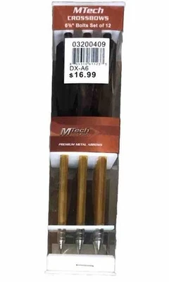 MTECH USA DX-A6 Premium Crossbows 6 3/8"  Bolts New 12 Pack - Image 1 of 4