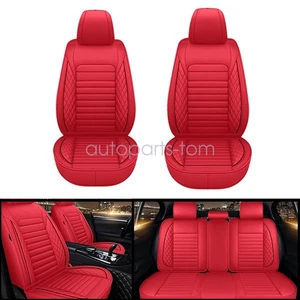 Fits 2007-2023 Jeep Wrangler Car Seat Cover Full Set Protector 5-Sits Red - Picture 1 of 9