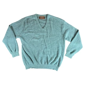 Suéter Alpacas Best 100% Bebé Lana Alpaca Para Hombre XL Azul Cuello en V Hecho en Perú - Imagen 1 de 9