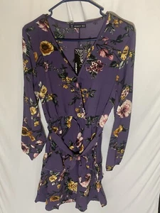KIRUNDO Women's Spring Dresses Casual Long Sleeve Floral Print V Neck XL - Picture 1 of 3