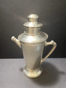 Vintage Antiques 20thC American Sliver Plated Recipe Cocktail Shaker - Picture 1 of 12