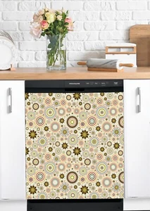 Dishwasher Magnet Cover - Reusable Magnetic Tiles Decal - Pack of 4 Tiles - V029 - Picture 1 of 8