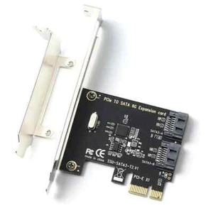 PCIe PCI Express na SATA3.0 2-portowy kontroler rozszerzeń SATA III adapter karta 6G - Zdjęcie 1 z 4