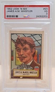 1952 Topps Look 'N and See #23 JAMES WHISTLER PSA VG 3 - Picture 1 of 2