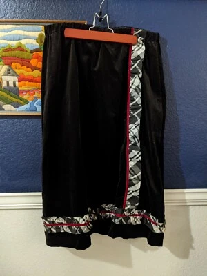VTG Tumbleweed Phoenix Arizona Boho Hippie Maxi Skirt Black Velvet Sz Medium M - Image 1 of 4