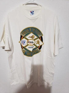 Camiseta De Colección CHL 1993 Playoffs Survival of the Fittest X Grande Blanco Hanes - Imagen 1 de 7