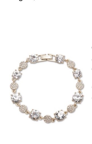 Bracciale flessibile Givenchy tono oro pavimentazione & pietra $68 F106