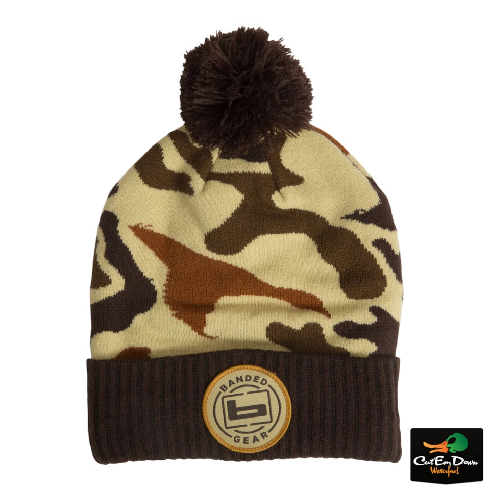 NEW BANDED GEAR DUCK CAMO KNIT POM BEANIE - Image 1 of 1
