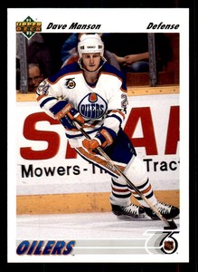 1991-92 Upper Deck Oilers Hockey Card #548 Dave Manson