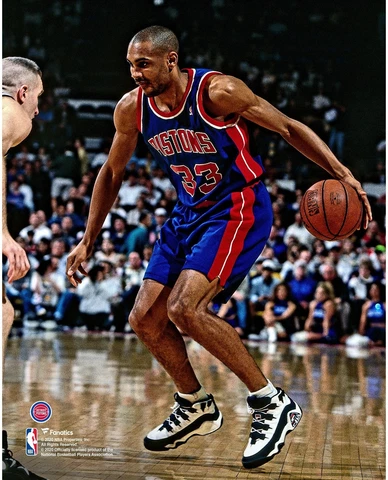 Grant Hill Detroit Pistons Unsigned Dribbling In Blue 8" x 10" Photo - Fanatics Cover