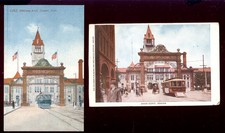 1908 DENVER CO WELCOME ARCH BY UNION STATION * 2 DIFF OLD POSTCARDS * PC3031