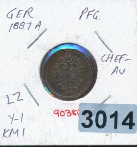 GERMANY - 1887-A -  1 PF. - AU - #3014 - Picture 1 of 2