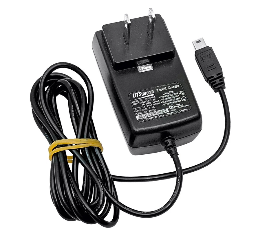 UTSTARCOM F1000G MOBILE HANDSET USB MINI-B TRAVEL AC POWER ADAPTER S526005A USA - Image 1 of 1
