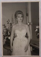 EVA GABOR signed deluxe 5x7 still '50s standing backstage by flower arrangement!