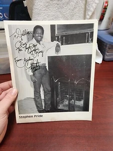 Rare Autographed Stephen Pride Photograph - Picture 1 of 7
