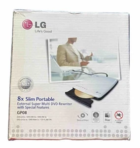 Graveur LG Slim External Super Multi DVD Rewriter / 8x Slim Portable GP08/ Blanc - Photo 1/12