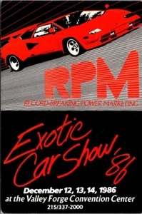 EXOTIC CAR SHOW Automobile Advertisement 4x6 Postcard - Picture 1 of 2