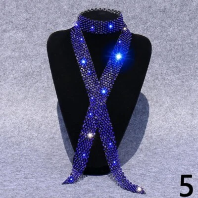 Corbata de diamantes de imitación para dama Cinturón brillante Cintura Discoteca Bar Accesorios Foto 1 de 4