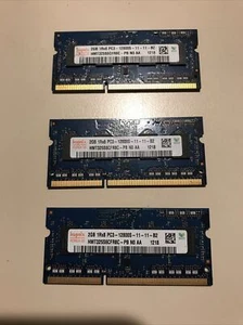 Hynix 6GB RAM - 1Rx8 PC3-12800S-11-11-B2 - Laptop RAM - 3x 2GB Sticks - Picture 1 of 6