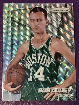 2014-15 Prizm Bob Cousy Silver Blue Wave #215 MINT Celtics SSP - Image 1 of 3