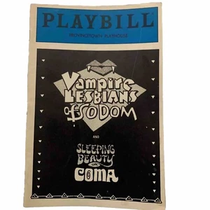 Provincetown Playhouse Theatre Playbill - Vampire Lesbiennes de Sodome 1986 Ex - Photo 1/6