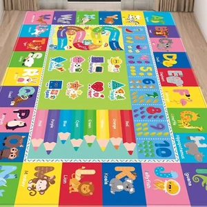 Kids Play Rug for Baby Mat Floor, 78.7 x 59 78.7x59Inch, Green - Picture 1 of 9