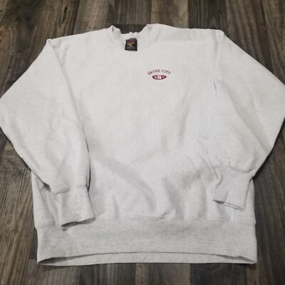 Sudadera De Colección Grove City College Crest Spellout Gris XL Manchada Foto 1 de 4